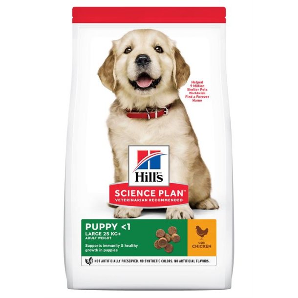 Hill's Science Plan Puppy Healthy Development Large Breed Hvalpefoder - Kylling 12 kg.